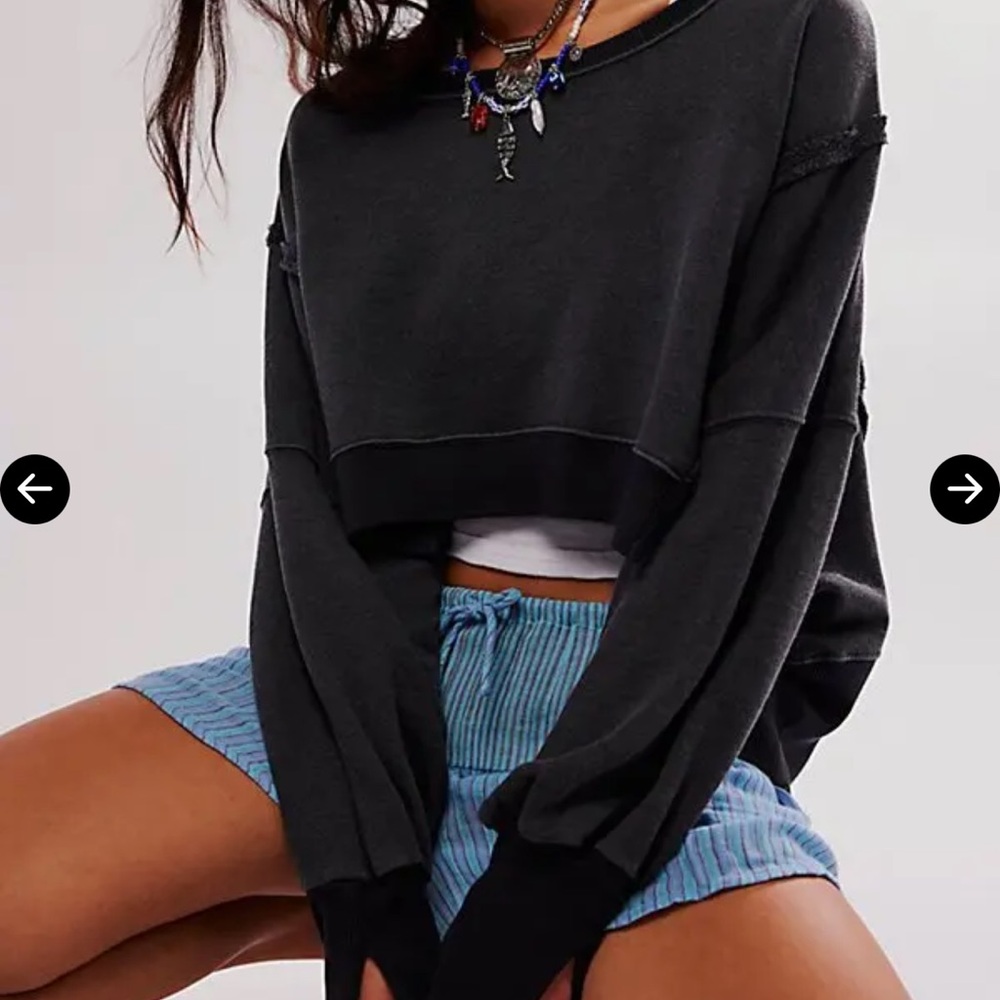 Free People Black Camden Sweater